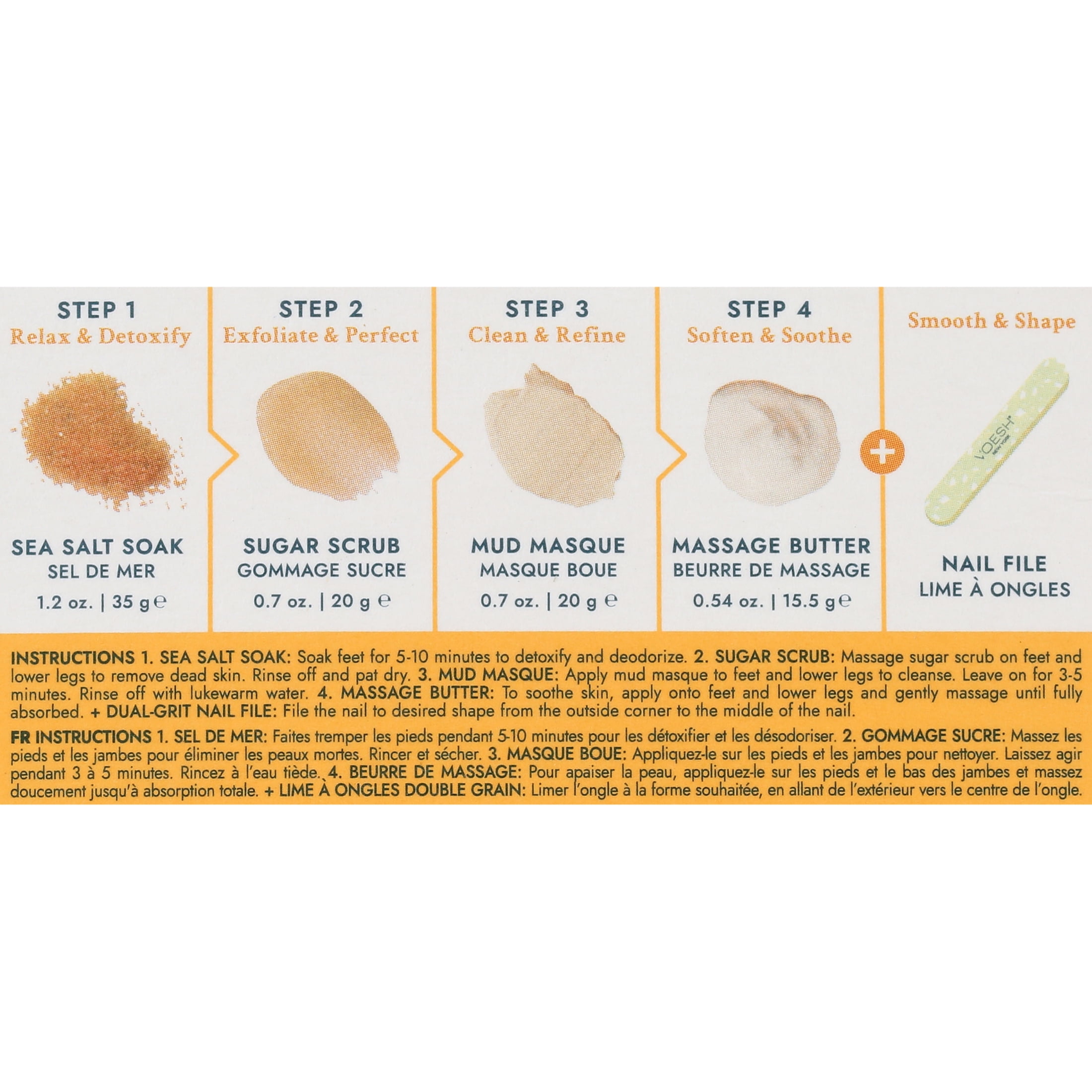 VOESH Pedi Moments 4 Step Pedicure Treatment in Mango Delight