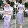 thumbnail image 6 of Traditional Plum Blossom Women Chinese Long Cheongsam Bridesmaid Evening Dress, 6 of 7
