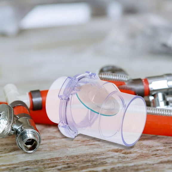 MERRYHAPY PVC One Way Check Valve for Water Pipes, Easy Install Antibackflow Valve, Plumbing Replacement