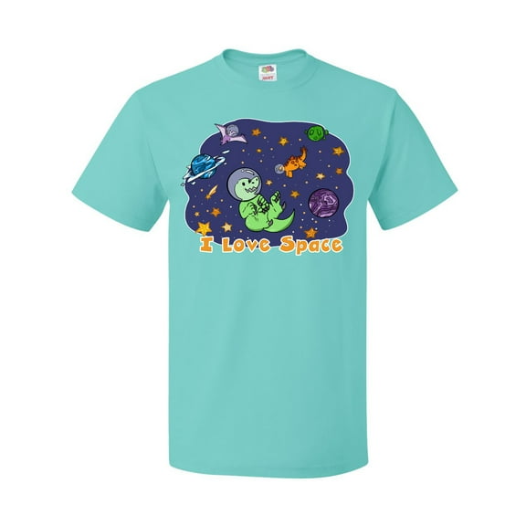 Inktastic I Love Space Cute Dinos and Planets T-Shirt