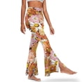 thumbnail image 2 of FKELYI Hippie Daisy Flower Print Women's Leggings Pants Flared Leggings Bootcut Yoga Pants with Wide Leg Bell Bottom Yoga Leggings for Girls Workout High Waist Casual Sweatpants, XL, 2 of 7
