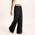 thumbnail image 4 of Besolor Womens Wide Leg Pants Elastic High Waisted Casual Loose Loungewear Workout Athletic Gym Yoga Trousers, 4 of 6