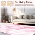 thumbnail image 2 of ODIKA 3'x5' Machine Washable Non-Slip Area Rug, Fluid Marbled with Gentle Blended Contrasts High Traffic Rug, Pink, 393264, 2 of 7