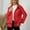 Red, variant on Women's Coat With Lapel And Button Closure Short Warm Cardigan Top Soft Jacket Women Active Long Sleeve Bed Jacket Cardigan Women Size Medium Women Fitted Jacket Casual Zip up Ladies Coats And Jackets