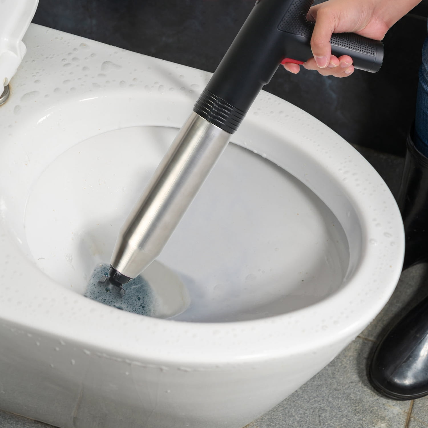 Electric Toilet Plunger, High Pressure Air Plunger Air Drain Blaster Drain Clog Remover with Real Time Pressure Display for Toilets Bathroom Floor Drain Kitchen Sinks Plumbing Clogs