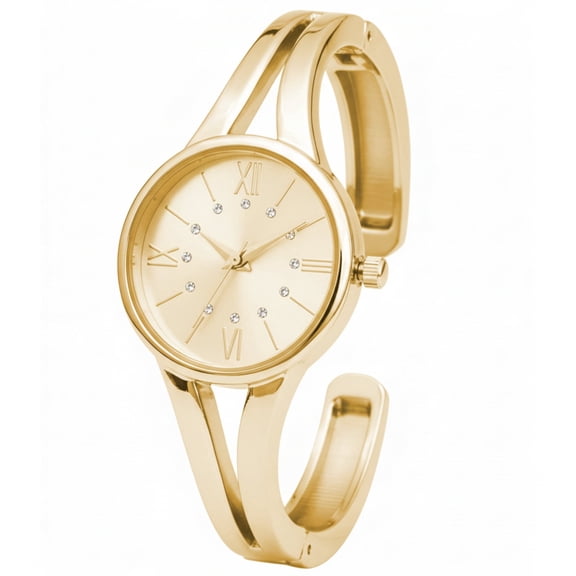 Blekon Collections Womens 28mm Case Multicolored Semi Opening Cuff Bangle Watch