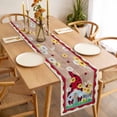 thumbnail image 3 of Table Runner 48 Inches Long for Kitchen Dining, Red Gnomes Dresser Scarf Farmhouse, Dining Table Decorations for Wedding/Parties, Spring Daisy Wildflowers Farmhouse Wooden Plank 13 x 48 In, 3 of 8