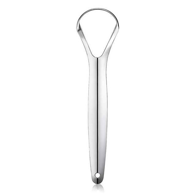 Raspador de lengua de acero inoxidable, limpiadores de lengua, aliento fresco, sabor restaurado, tamaño grande