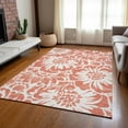 thumbnail image 4 of Addison Rugs Chantille Indoor/Outdoor Transitional Floral Salmon Washable Rectangle Rug, 9' x 12', 4 of 9