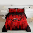 thumbnail image 2 of Homewish Cartoon Red Gamepad Full Size Comforter Sets for Teens, Modern Game Console Bedding Comforter Set, Chic Stripes Abstract Reversible Bedding Sets, Breathable Home Decor, 3pcs, 2 of 8