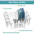 thumbnail image 4 of Mini in Sink Dish Drying Rack - Stainless Steel Small Dish Drainer for RV Kitchen Apartment Sink, 9.5" W x 13.4" L, White Utensil Holder, 4 of 7