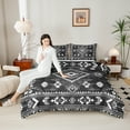 thumbnail image 5 of Manfei Retro Rustic Aztec Bedding Comforter Set,Vintage Boho Tribal Twin Comforter Sets,Gray Black Bedding Set For Men Women,Breathable Home Decor Reversible,2-Piece, 5 of 9