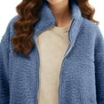 thumbnail image 6 of Women's Fleece Zip Up 2-in-1 Baby Wearing Jacket, Maternity Winter Coat with Kangaroo Pocket, Thick Warm Baby Wearing Clothes for Mothers, Postpartum Winter Jacket, 6 of 9