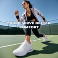 thumbnail image 4 of AOV Womens Tennis Sneakers Athletic Lightweight Running Shoes for Walking Sport Gym Jogging White US 8.5, 4 of 8