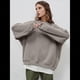 thumbnail image 5 of Sudaderas de Mujer con Cuello Redondo, Forro , Suéteres Oversize, Otoño 2025, Blusas Bonitas, Ropa Preppy Estilo-, 5 of 9