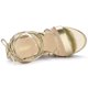 thumbnail image 4 of Sandalias Alpargatas Plataforma Tacón De Cuña Cordón Arriba Para Mujeres Allegra K Oro 38, 4 of 6