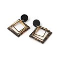 thumbnail image 2 of Pendientes geométricos de múltiples capas con forma cuadrada, aretes colgantes de aleación, joyería, 2 of 7