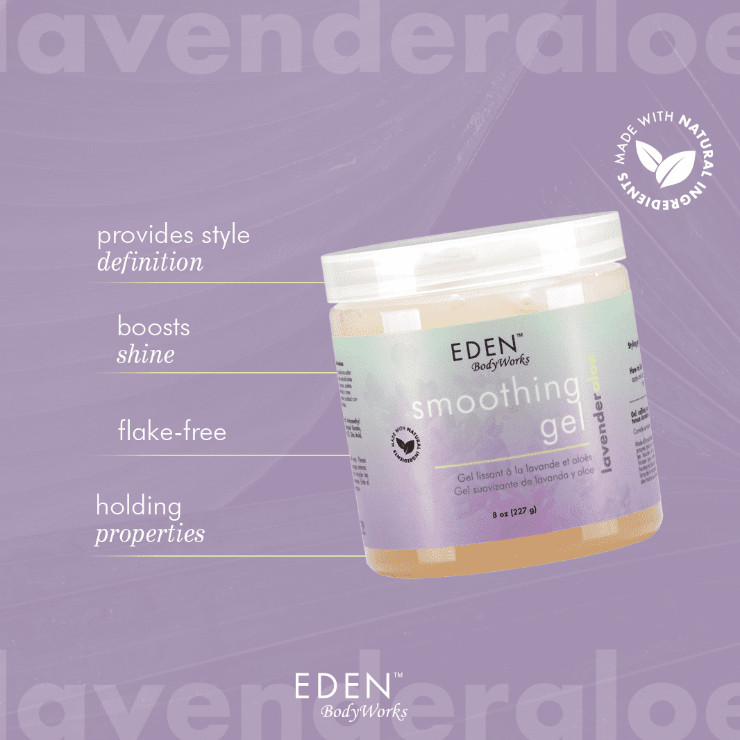 (6 pack) Eden BodyWorks Lavender Aloe Smoothing Hair Styling Gel 8 fl. oz., Nourishing, Unisex