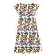 thumbnail image 5 of Robes pour Filles Décontractées d'Été à Manches Volantées, Robe à Étages pour Enfants - Confortable et Stylée pour les Fêtes et les Événements Extérieurs, 5 of 5
