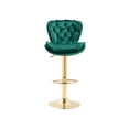 thumbnail image 3 of Adjustable Bar Stools with Back and Footrest, Modern Counter Height Dining Chairs Barstools with Comfy Upholstered, Kitchen Bar Chairs with Golden Legs for Home Bar Dining Room, Emerald, 3 of 7