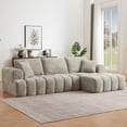thumbnail image 2 of 108" W Modular Sectionals Sofa,Cloud Boneless Couch with Chaise,Chenille Tufted Deep Seat L Shaped Couch,Modern Compression Foam Sofa for Living Room Bedroom,No Assembly Required(Left Facing,Blue), 2 of 9