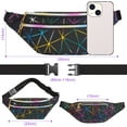 thumbnail image 2 of Riñoneras holográficas Ormromra para mujer impermeables brillantes con cinturón ajustable, 2 of 6