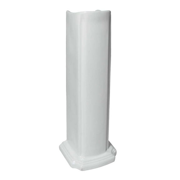 Renovators Supply Pedestal Sink Leg 26 3/4" Wide White Porcelain Bathroom Pedestal Sink Leg