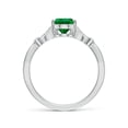 thumbnail image 2 of ANGARA Lab Grown Nature-Inspired Pear Emerald Engagement Ring with Leaf Motifs for Women in 14K White Gold (Size-8x6mm) | May Birthstone, Anniversary, Jewelry Gift for Women | Lab-Grown Emerald Ring, 2 of 7