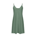 thumbnail image 6 of Gamivast Girls Summer Spaghetti Strap Beach Dress Casual Loose Maxi Dresses A- Line Swing Flowy Long Tunic Dress Green Placed Recently By Me,the Past Month, 6 of 6