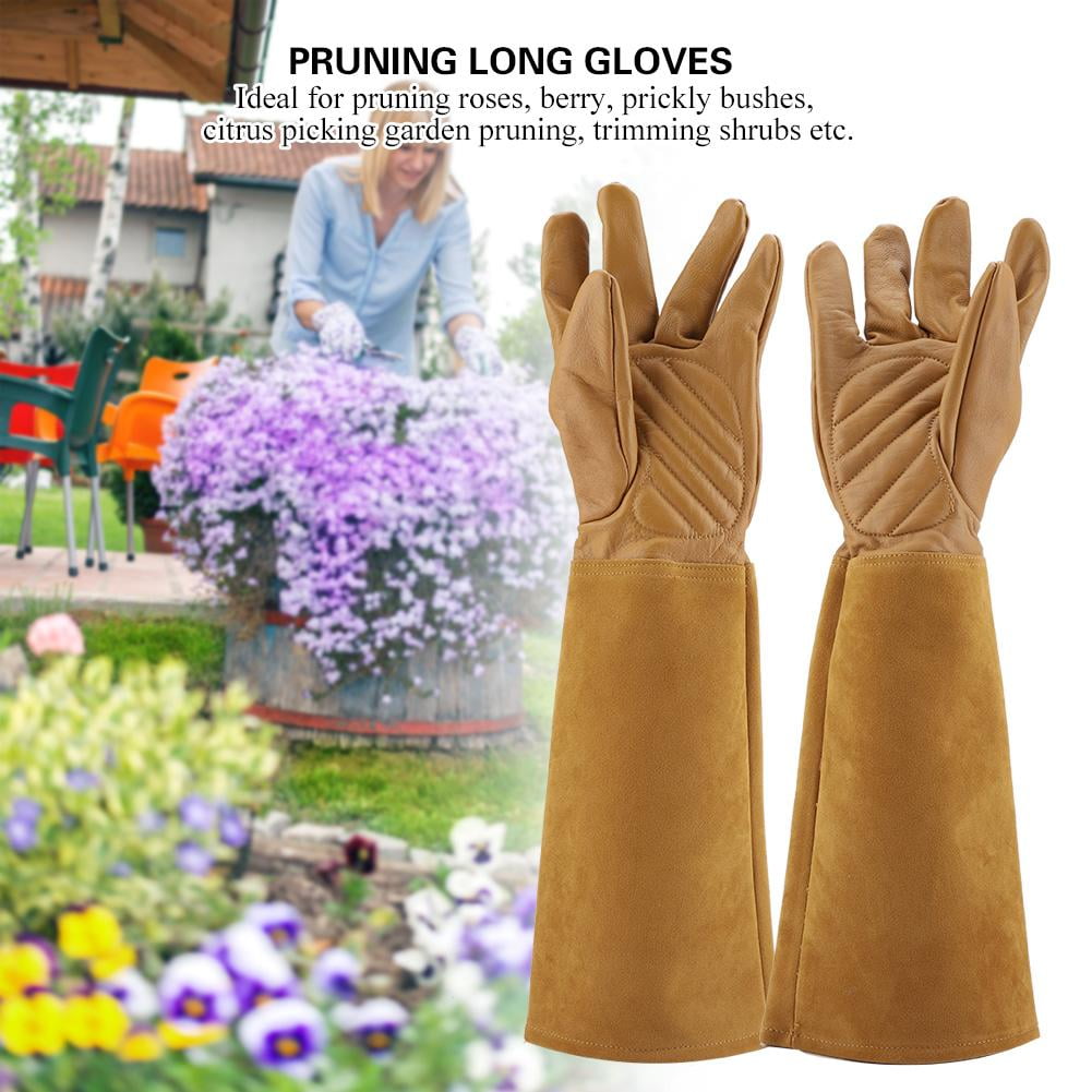 YLSHRF Puncture Proof Gloves,Rose Pruning Gardening Leather Gloves ...