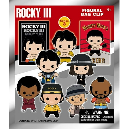 3D Figural Bag Clip Rocky Series 3 Mystery Pack (1 RANDOM Figure)