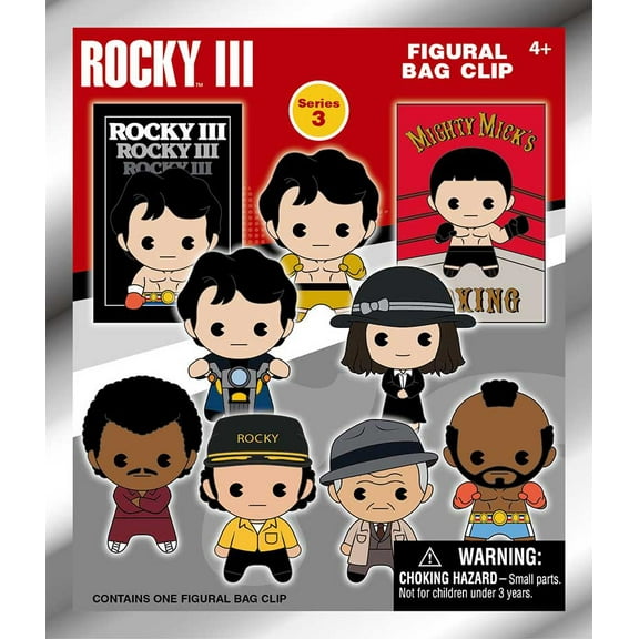 3D Figural Bag Clip Rocky Series 3 Mystery Pack (1 RANDOM Figure)