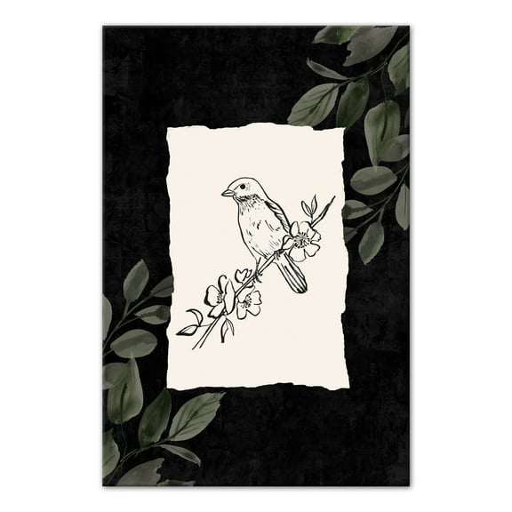 Creative Products Bird On Leaf 24 x 36 Canvas Wall Art