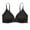 Black, variant on qolati Women's Front Closure T-Shirt Bra Seamless Full-Coverages No Underwire Lightly Padded Bras Wireless Comfortable Breathable Push Up Everyday Bras