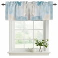 thumbnail image 2 of Teal Ombre Marble Valances for Windows, Yellow Modern Geometric Abstract Art Light Filtering Kitchen Curtains, Rod Pocket Window Valance Curtains for Living Room Bedroom, 42" W x 18" L, 2 Panels, 2 of 9