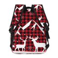 thumbnail image 4 of Disketp Christmas Buffalo Plaid Mochila Estampada para Hombre y Mujer – Mochila Ligera Clásica con Múltiples Bolsillos para Universidad, Trabajo y Viajes-One Size, 4 of 5