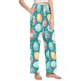 thumbnail image 2 of Dailycode Women's Pajama Pants Wide Leg Lounge Pj Bottoms With Pockets Easter Eggs with Snow, 2 of 7