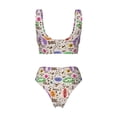 thumbnail image 6 of Rocae Dog Doing Yoga for Bikini Set for Women Two Piece Sexy High Swimsuits Split Crossover Bikini Small, 6 of 9