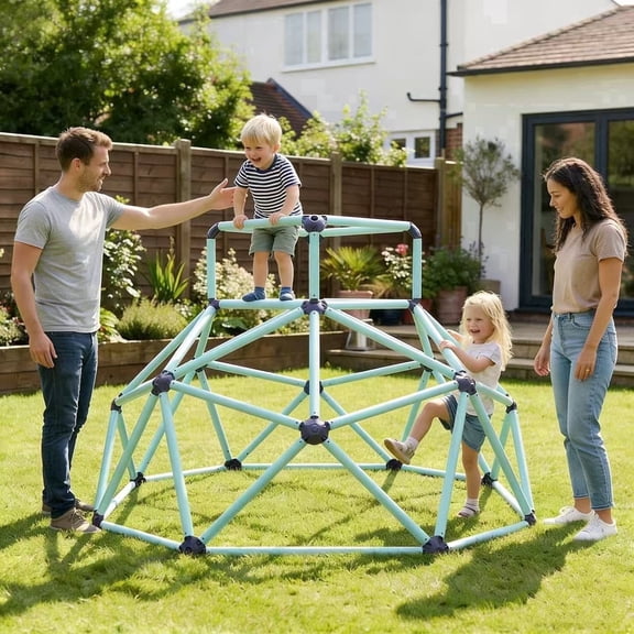 Kdymod 6ft Climbing Dome for Kids with Top , Jungle Gym Outdoor Playset ,Safety Dome Climber Toys for Outside, Indoor Fun Climb Dome for Ages 3-8, Blue.