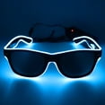 thumbnail image 4 of Labymos LED Glasses 10 Colors Optional Light Up El Wire Neon Rave Glasses Twinkle Glowing, 4 of 8