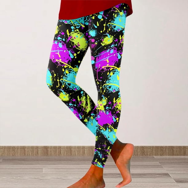 WILLBEST Leggings Elásticos de Yoga con Estampados de Moda para Mujer, Ideales para Fitness Y Uso Casual, Cómodos Pantalones de Entrenamiento de Cintura Alta 3293 Extra Grande