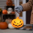 thumbnail image 6 of Mini Handheld LED Jack O Lantern Light, Battery Operated Halloween Pumpkin Lamp, Portable Decor for Mantel, Party, Tabletop, Indoor Home, Trick or Treat & Holiday Accent, B, 6 of 7
