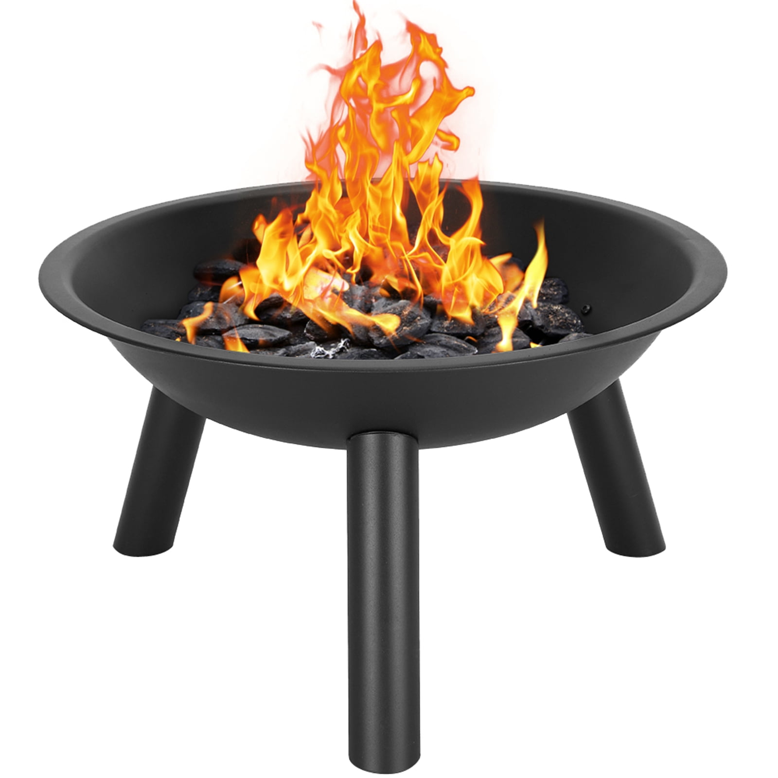Josliki 22 Inch Iron Fire Pit Bowl Patio 3 Legs Fire Camping Fireplace Wood Burning Patio Heater Stove Camping Picnic Fire Pits Outdoor Fireplaces Walmart Com Walmart Com