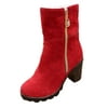 DZT1968Â® Women High Heel Half Ankle Boots Winter Martin Footwear Warm Boot Shoes RD/35
