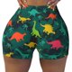 thumbnail image 2 of Fotbe Colorful Dinosaurs Shorts Sin Costuras – Shorts Deportivos de Cintura Alta para Mujer, Elásticos para Gimnasio, Yoga, Running o Ciclismo-Large, 2 of 8