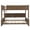 Espresso, variant on Twin XL Over Queen Bunk Bed with Storage Cabinets & USB Ports, Solid Wood Loft Bed with Guardrails, Space Saving Bed for Bedroom, Antique White