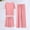 Pink, variant on DuoJiaJ Summer New Ice Silk Pajamas Set Women's Short Sleeved Shorts Wide Leg Pants Solid Color Home Three Piece Set Can Be Worn Loosely Summer Pajamas Women Black One Size