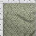 thumbnail image 3 of oneOoneCottonSilkGreenFabricTribalSewingMaterialPrintFabricByTheYard42InchWide, 3 of 4