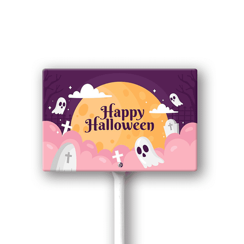 Eveokoki Halloween Yard Sign Happy Halloween Decorations Yard Signs Decorative Garden Stakes Aluminum Outdoor Lawn Signs for Home Party Lawn Garden Decorations 12x8Inch
