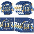 thumbnail image 1 of Happy Birthday Decorations for Boys13 Year Old Party Decorations Disposable Tableware Include 13th Birthday Plates and Napkins for Official Teenager 13th Birthday Party, 1 of 6